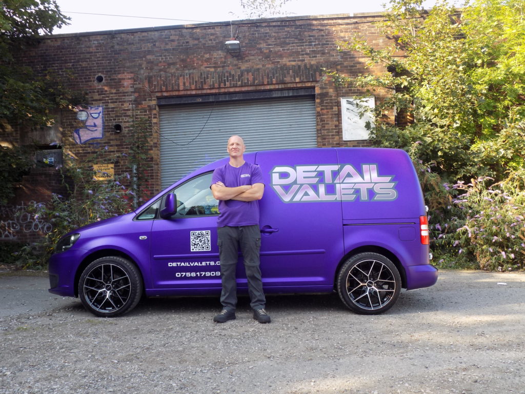 Detail Valets mobile detailing van with Dan the owner in Wilmslow, Cheshire