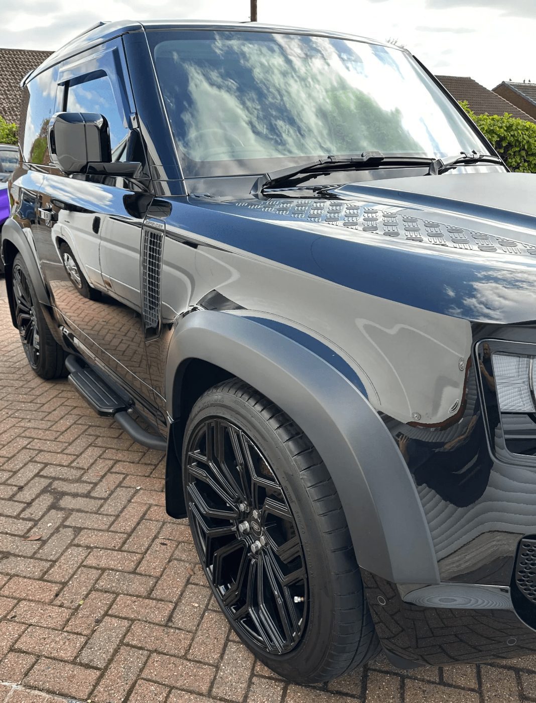 New car freshly detailed and sealed on a Manchester driveway