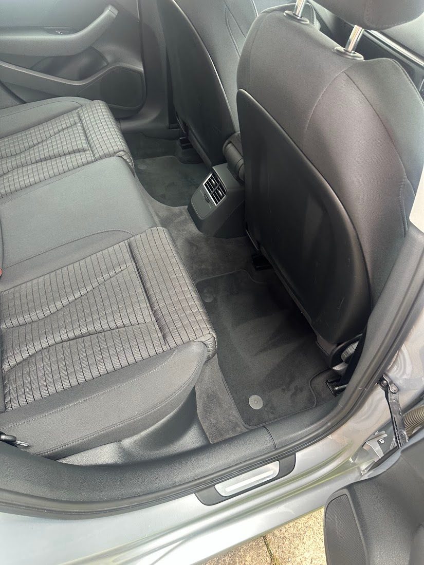 Rear seats of a silver Audi A3 after a Deep Clean in Stockport